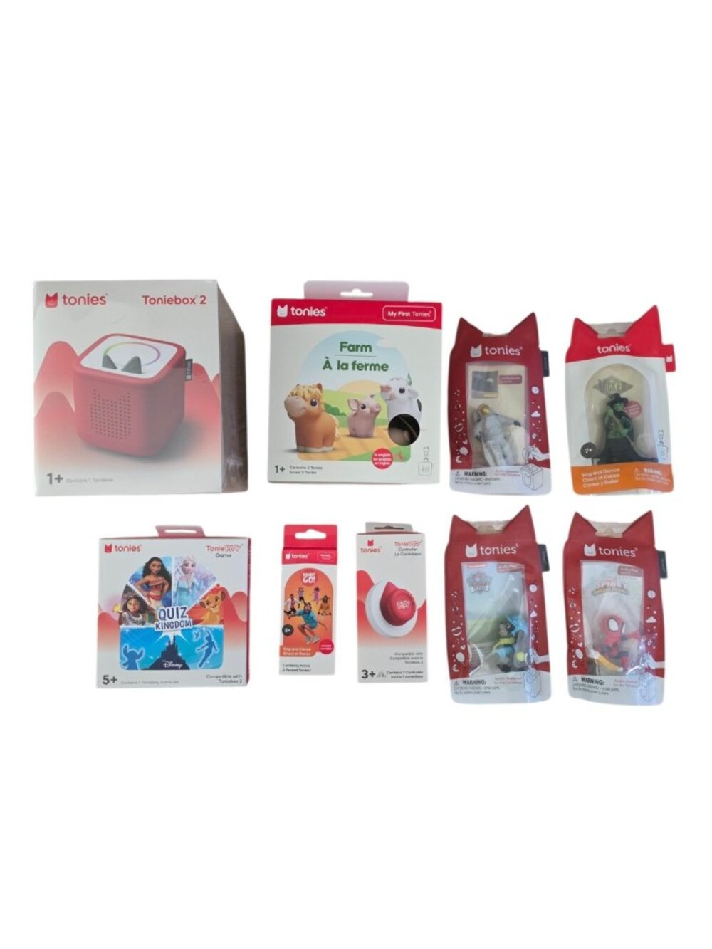 Tonies Toniebox2 Huge Lot Farm Quiz Kingdom Controller Pocket Audio Character